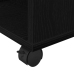 Gabinete Rodante de Roble Negro 60x35x75 cm de