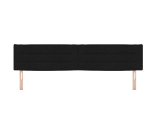 cabecero LED  Diseño de Líneas Negro 200 cm Tela