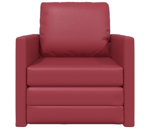 Sofá cama  2 en 1 Burdeos 74x77x81 cm Cuero sintético