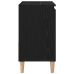Gabinete de fregadero Madera de roble negra 65x33x60 cm Madera elaborada