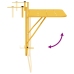 Mesa Colgante para Balcón VidaXL Plegable Mostaza 60x40 cm Acero