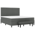 Cama con Box Spring y Colchón Banco Gris Oscuro 180x200 cm Tela