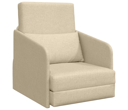 Sofá Cama  2 en 1 Crema 65x80x83 cm Tela