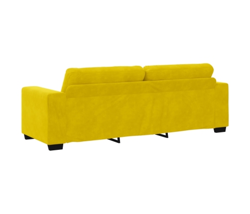 Sofá  de 3 Plazas Amarillo 180 cm Terciopelo
