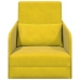 Sofá Cama  2-en-1 Amarillo 65x80x83 cm de Terciopelo