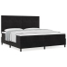 Cama Box Spring  con colchón Negro 200x200 cm Terciopelo