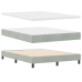Cama con Box Spring y Colchón  Gris Claro 160x200 cm Terciopelo