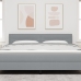 Cabecero  Diseño de Líneas Gris Claro 180 cm Tela
