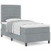 Cama con Somier y Colchón Gris Claro 90x200 cm Tela