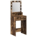 Mesa de tocador  con luces LED en roble ahumado 50x41x135 cm