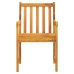 Conjunto de comedor para el jardín de 3 piezas  de madera maciza de acacia