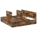 Estructura de cama  Roble ahumado Madera Doble Con almacenamiento