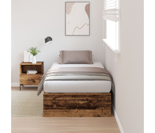 Estructura de Cama de Almacenamiento  Madera Vieja 100x200 cm