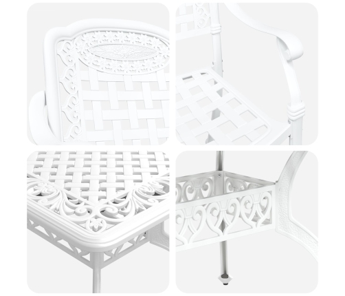 Set de 3 Blanco Aluminio fundido Grande