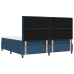 Cama Box Spring con Colchón y Banco Azul 200x200 cm Tela
