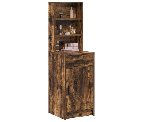 Gabinete Alto en Roble Ahumado, 40x41x135 cm, Hecho de Madera Elaborada