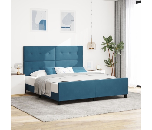 Cama  Azul Oscuro 180x200 cm Terciopelo