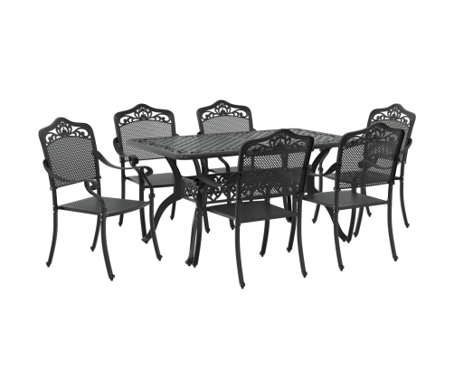 Set de 4 Negro Aluminio Fundido 150x90x72 cm