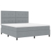 Cama con Box Spring  con Colchón Gris Claro Super King Tela