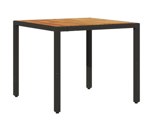 Juego de Comedor Set de 4 Negro Metal, Ratán Duradero