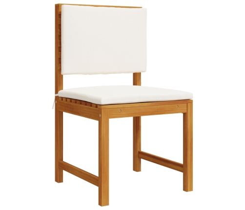 Conjunto de Comedor de Jardín de 4 Piezas  con Cojines - Madera Maciza de Acacia