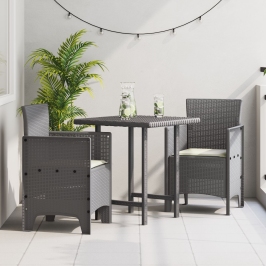 Silla de Jardín  Conjunto de 2 Gris claro y crema Polipropileno