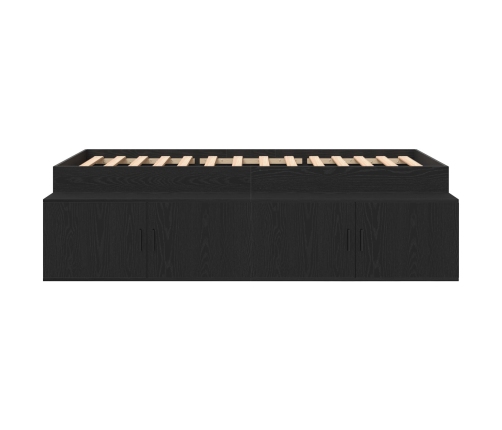 Estructura de Cama  Roble Negro 100x200 cm
