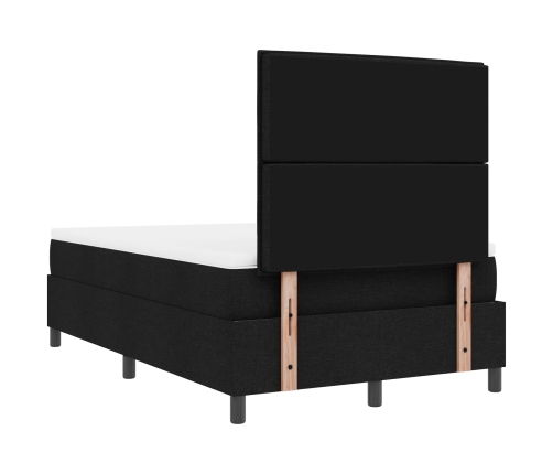 Cama tipo Box Spring con Colchón Negra 120x200 cm Tela