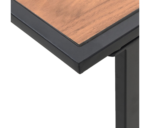 Mesa de café de jardín  marrón 55x55x35 cm DPC y acero