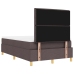 Cama Box Spring con Colchón y Banco Marrón Oscuro 120x200 cm Tela