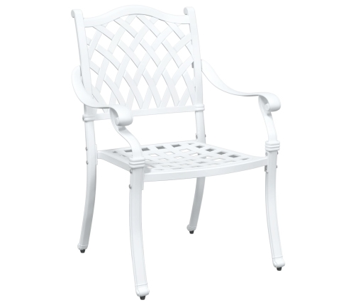 Conjunto de Bistro de Jardín de 3 Piezas  de Aluminio Fundido Blanco