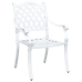 Conjunto de Bistro de Jardín de 3 Piezas  de Aluminio Fundido Blanco