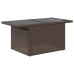 Set de Sofás de Jardín  Set de 6 Marrón y Crema Poliratán, Poliéster