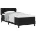 Cama Box Spring de  con Colchón Negro 100x200 cm de Tela
