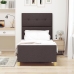 Estructura de cama  marrón oscuro 90x190 cm Tela