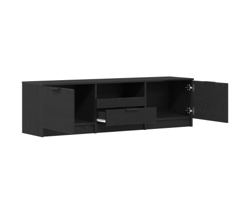 Gabinete para TV  - Roble Negro - 140x35x40 cm - Hecho de Madera Ingieniería