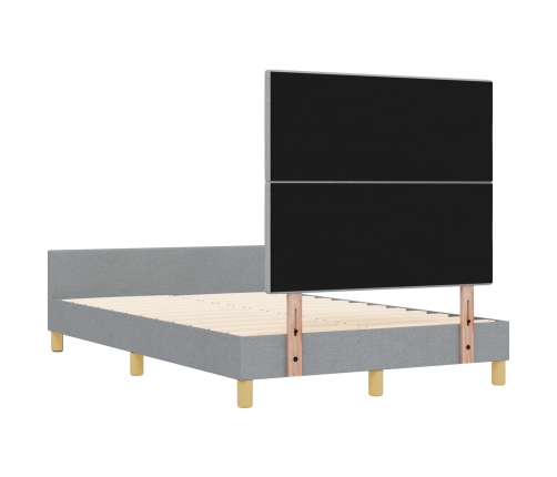 Estructura de Cama Gris Claro 120x200 cm Tela