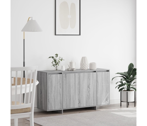 Aparador gris Sonoma gris Madera ingenierizada 135 x 41 x 75 cm