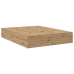 Cama con Almacenamiento Roble Artesanal Madera Elaborada Doble