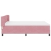 Cama con somier y colchón  Rosa 140x200 cm Terciopelo