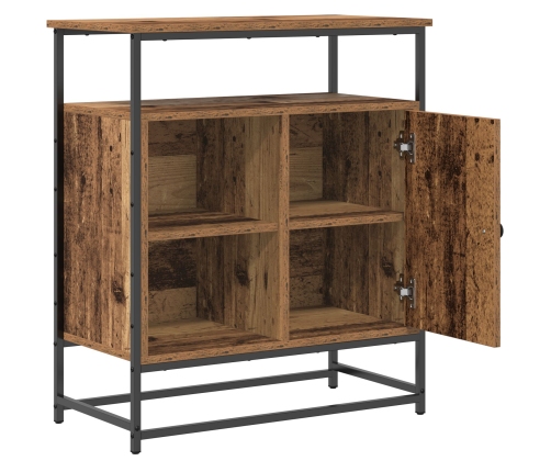 Aparador de Madera Vieja 69x35x80 cm de Madera Ingenierizada y Acero