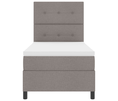 Cama con Base Futón  Taupe 100x200 cm Tela