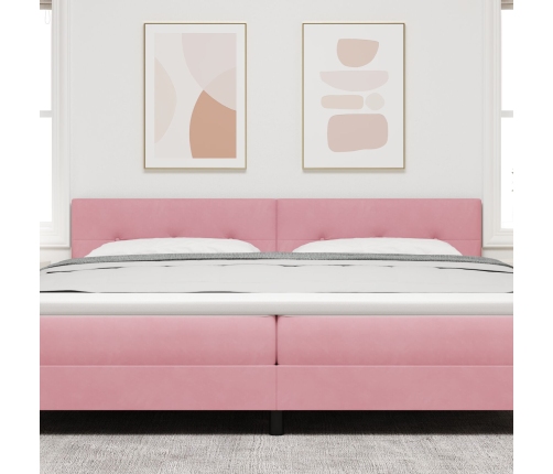 Cabecero  Acolchado con Botones Rosa 200 cm de Terciopelo