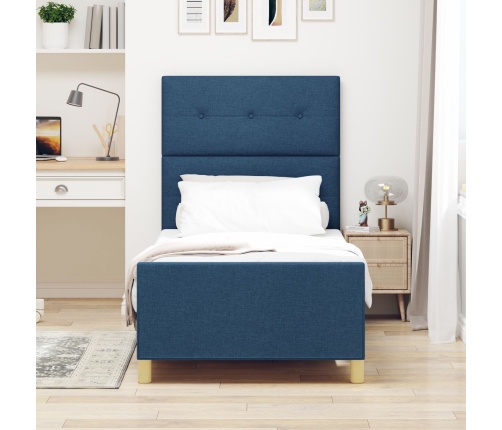 Cama de tela azul  90x190 cm
