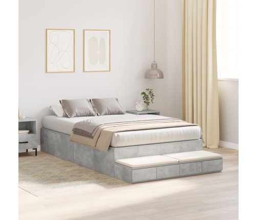 Estructura de Cama  Gris Concreto 120x200 cm