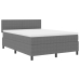 Cama con Somier con Colchón Gris Claro 140x200 cm Tela de Pana