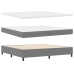 Cama Box Spring con Colchón Gris 200x200 cm Tela de Pana
