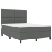 Cama Box Spring  con Colchón Gris Oscuro 140x200 cm Tela