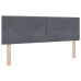 Cama con Somier  y Colchón Gris Oscuro 160x200 cm Terciopelo