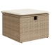 Conjunto de 9 Piezas de Sofás de Jardín con Cojines Beige Poliratán